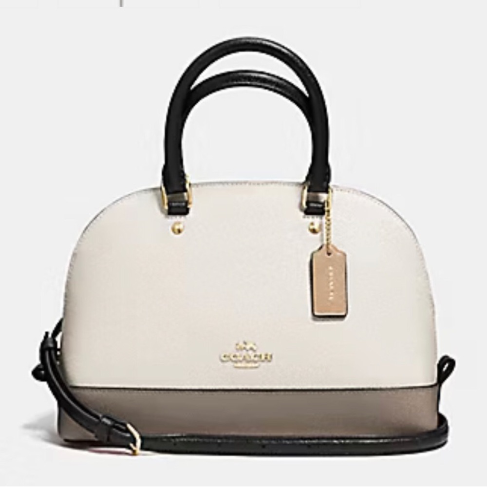 SIERRA SATCHEL IN GEOMETRIC COLORBLOCK CROSSGRAIN LEATHER (COACH F57499)